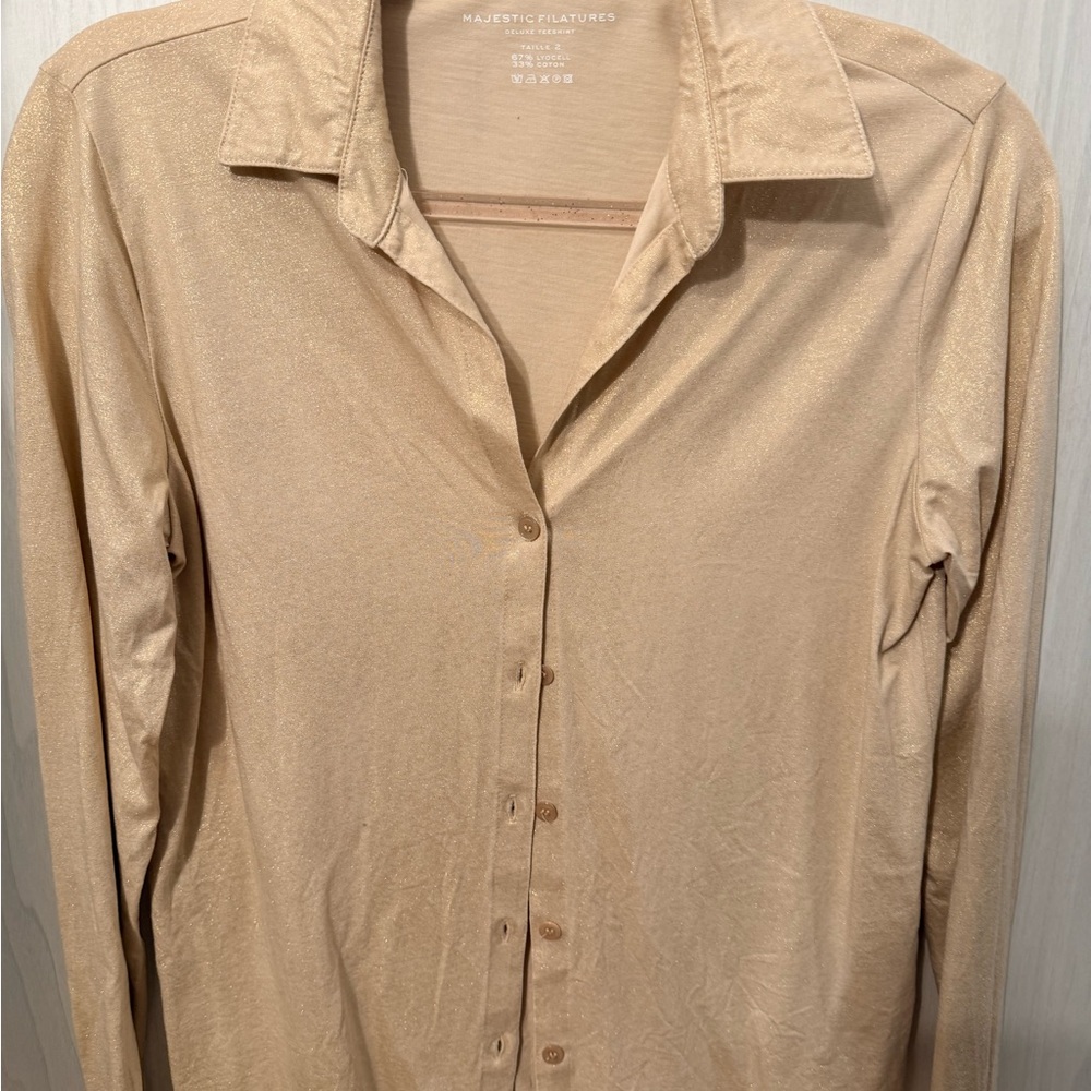 Women Long-Sleeve gold T-shirt top